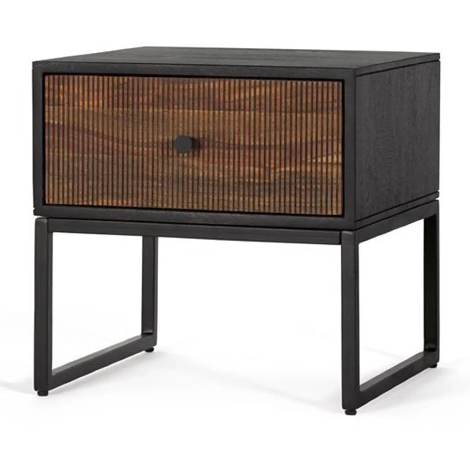 Venedocia 1 Drawer Bedside Table - Brown, Mango Wood