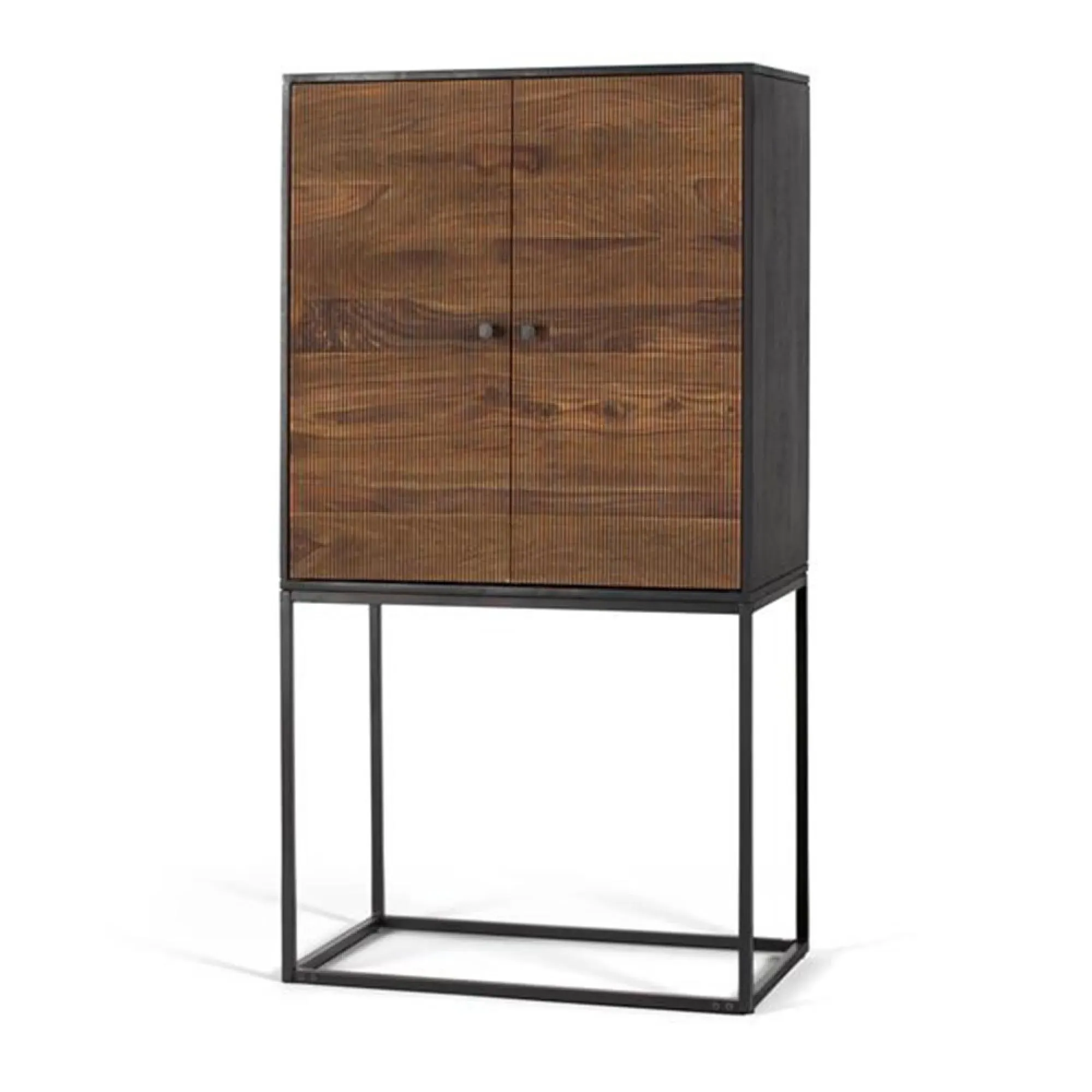 Venedocia 2 Door Hall Cabinet - Brown, Mango Wood