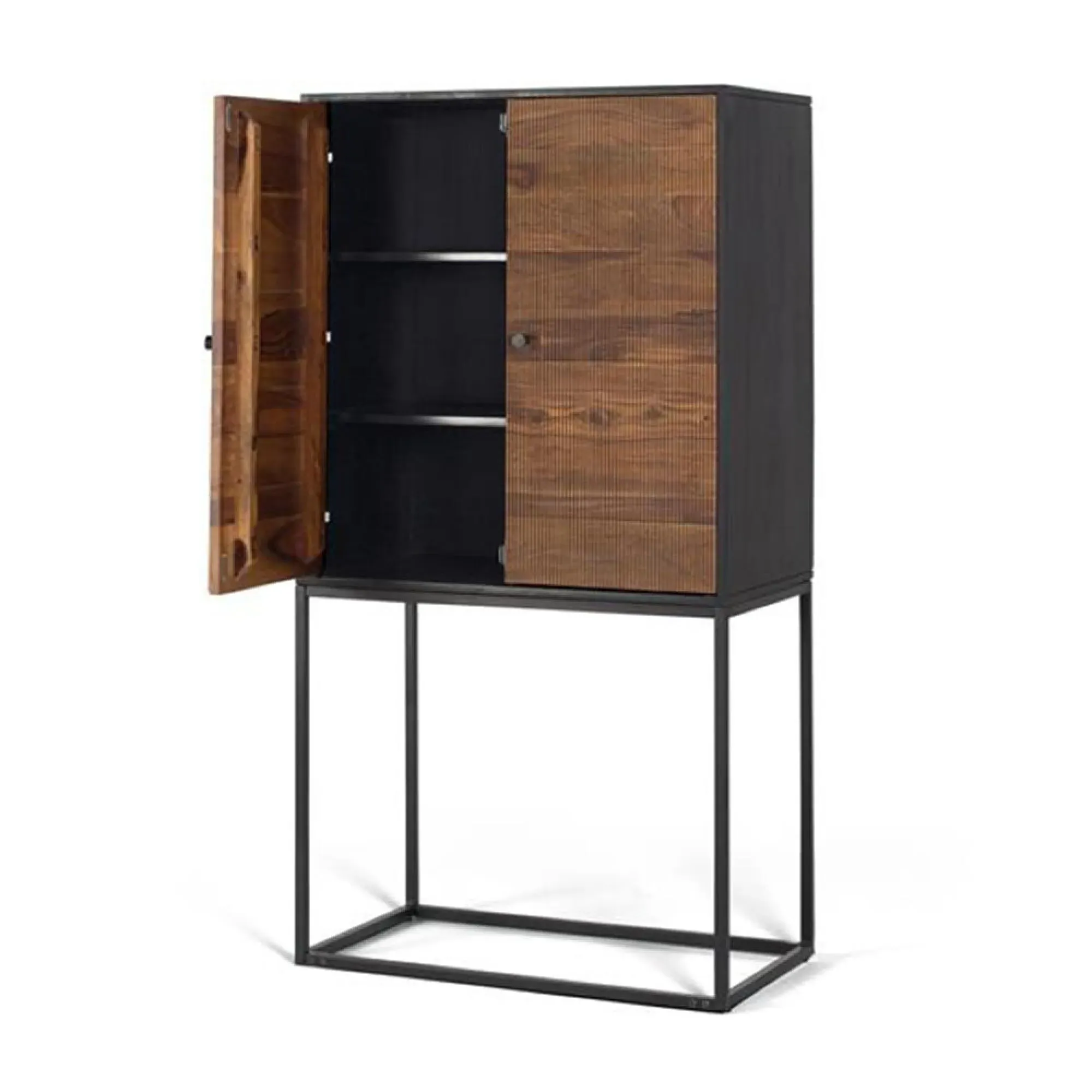Venedocia 2 Door Hall Cabinet - Brown, Mango Wood