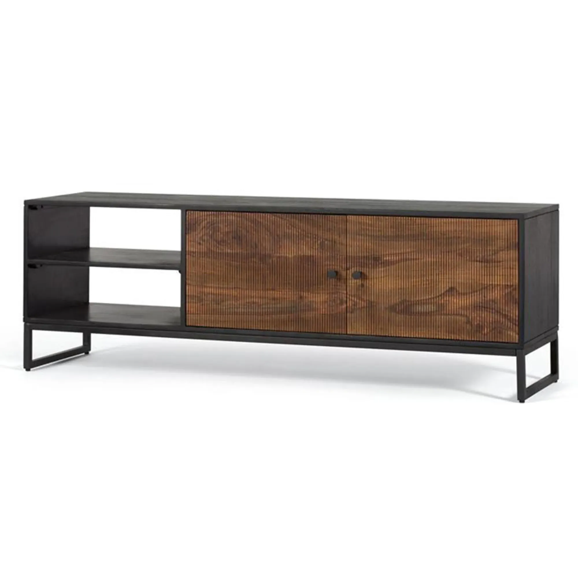 Venedocia 2 Door TV Unit - Brown, Mango Wood