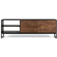 Venedocia 2 Door TV Unit - Brown, Mango Wood