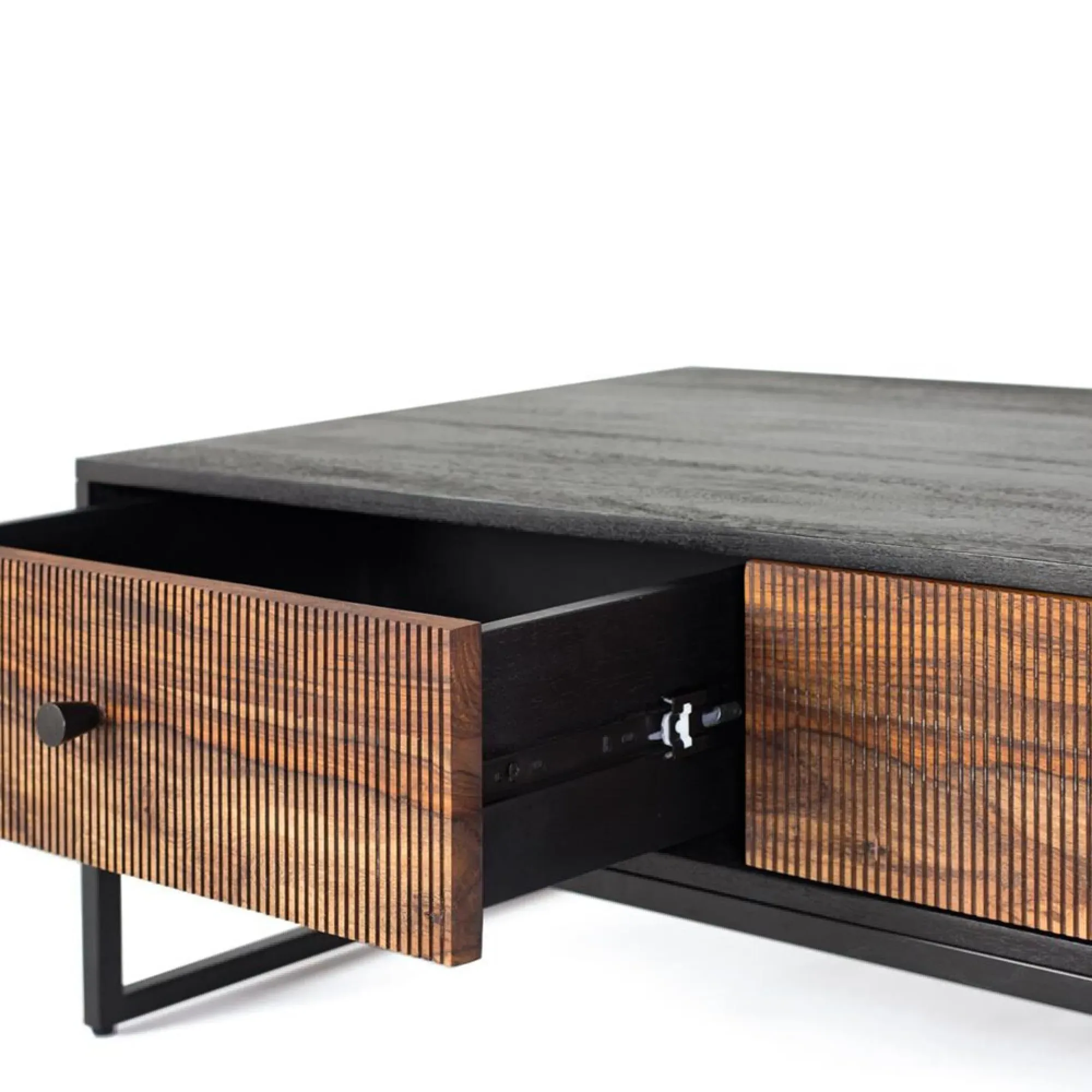 Venedocia 2 Drawer Coffee Table - Brown, Mango Wood