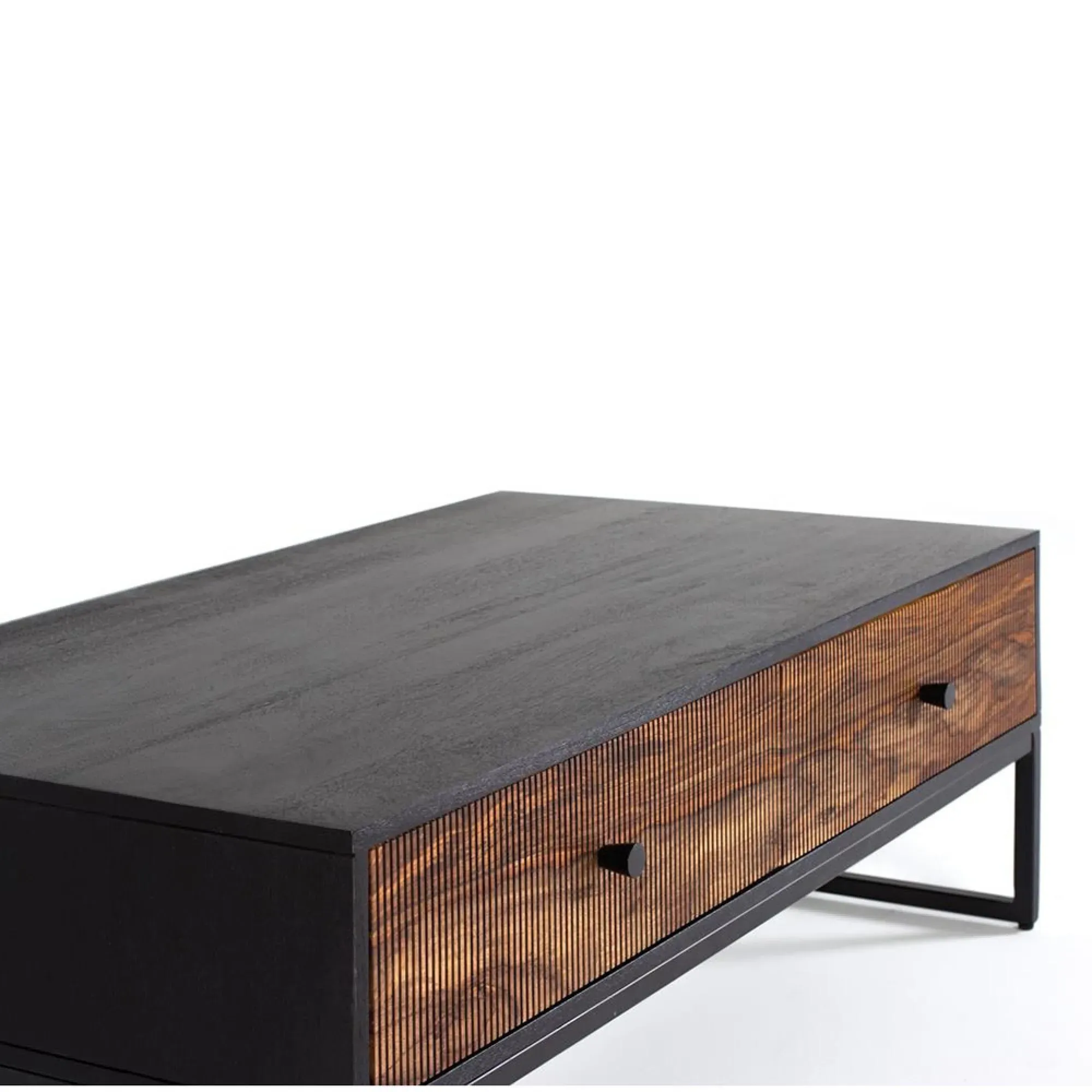 Venedocia 2 Drawer Coffee Table - Brown, Mango Wood
