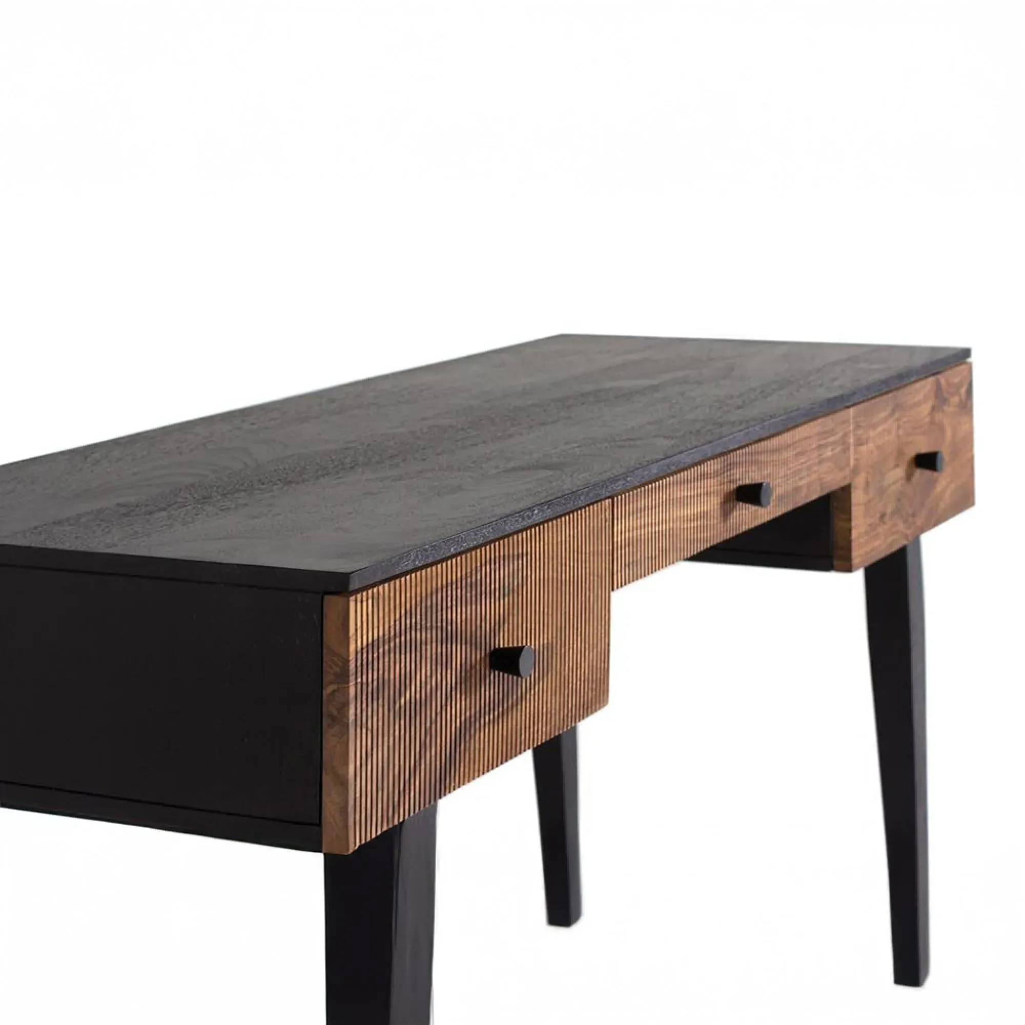 Venedocia 3 Drawer Desk - Brown, Mango Wood