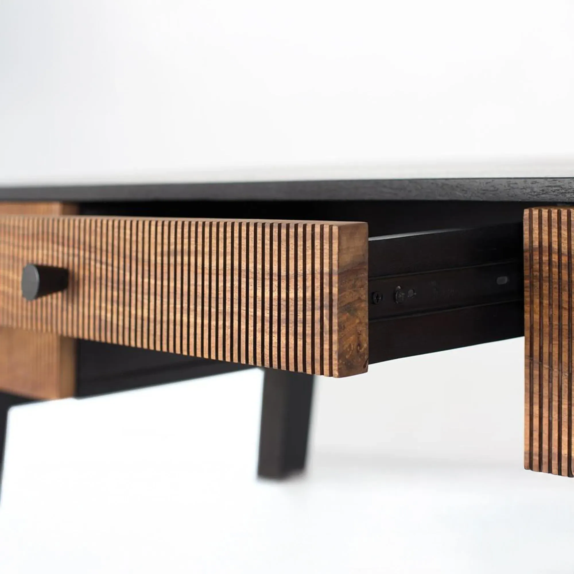 Venedocia 3 Drawer Desk - Brown, Mango Wood