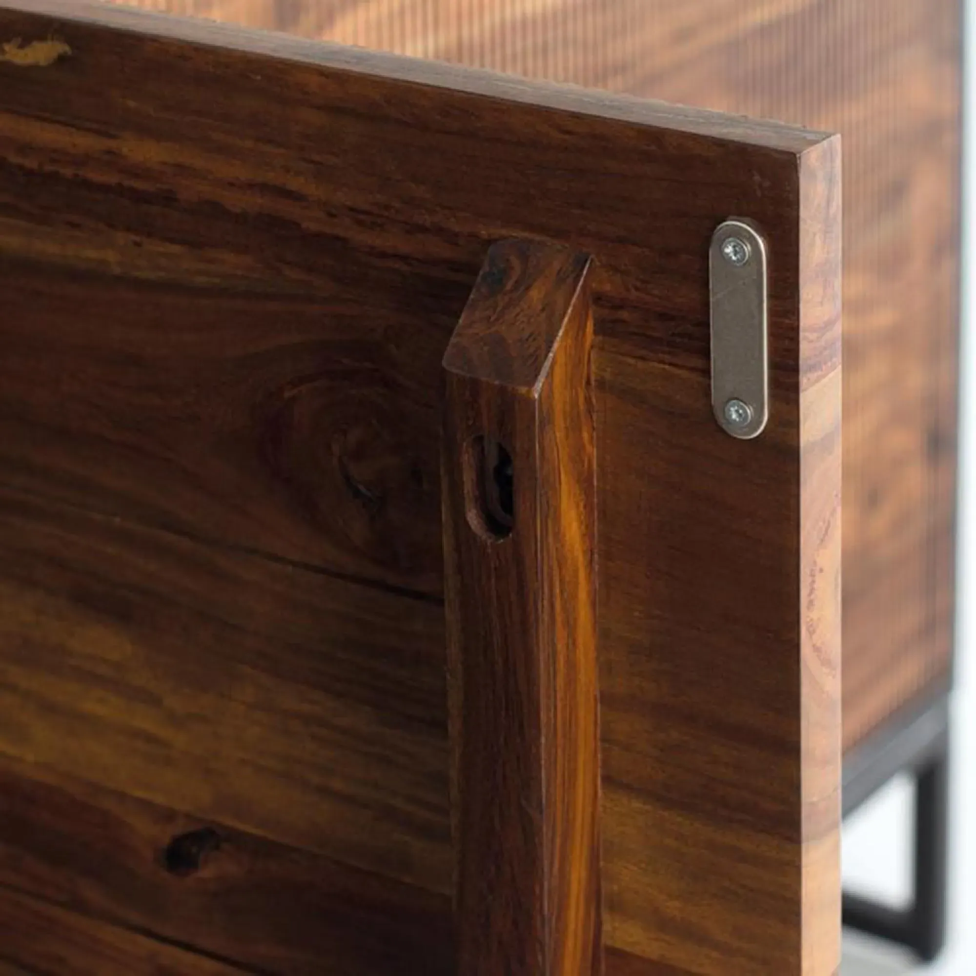 Venedocia 4 Door Large Sideboard - Brown, Mango Wood