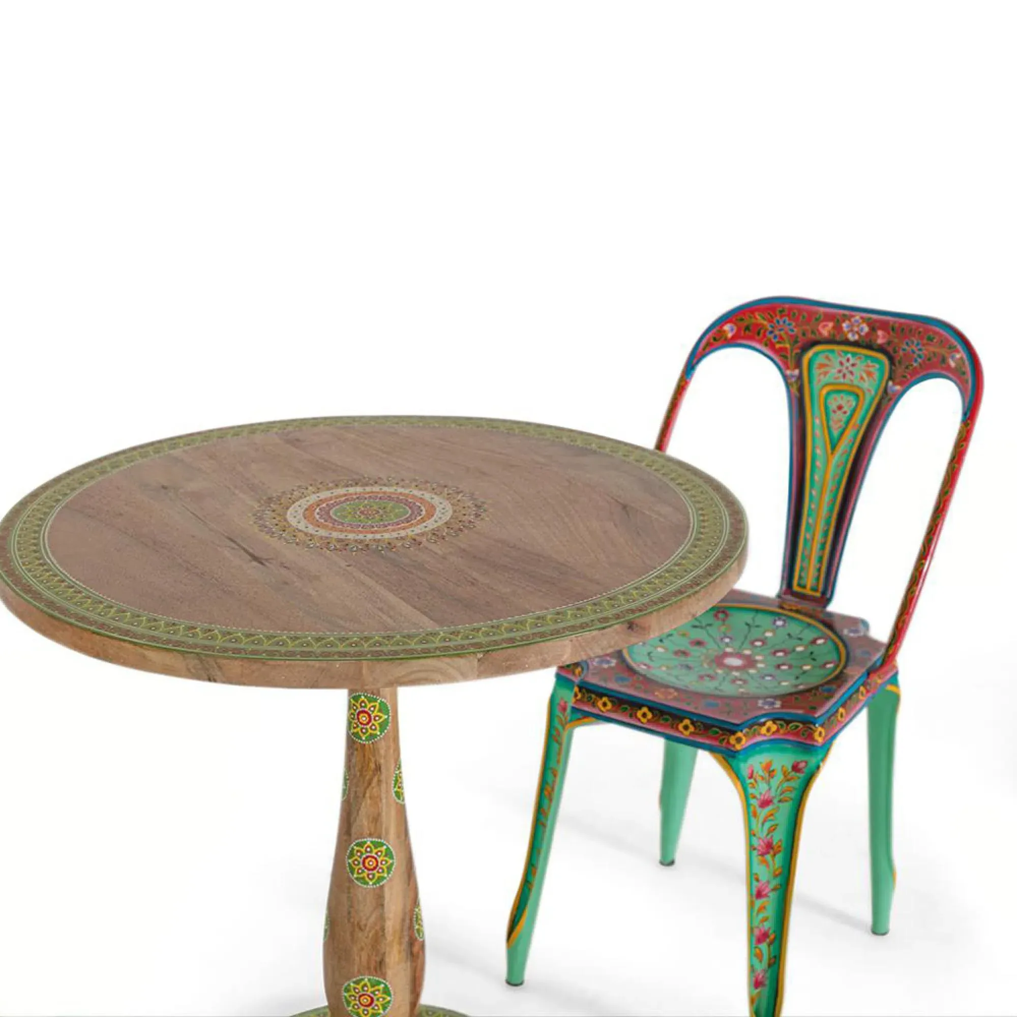 Verbano Round Pedestal Dining Table - Natural, Mango Wood