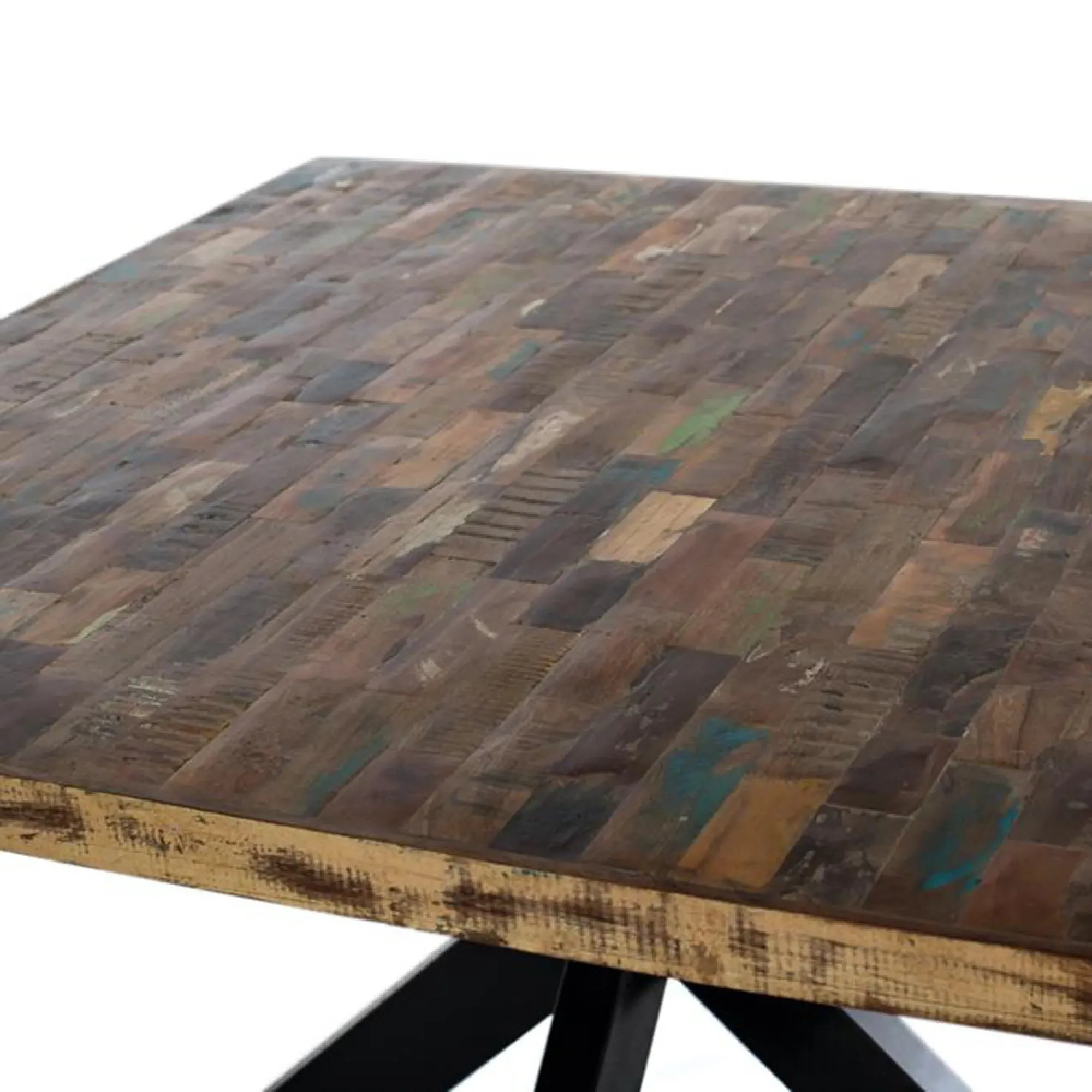 Vercelli 4-Seater Square Dining Table with Spider Legs - Natural