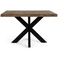 Vercelli 4-Seater Square Dining Table with Spider Legs - Natural