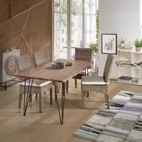 Vicenza 6-Seater Dining Table - Natural, Acacia Wood