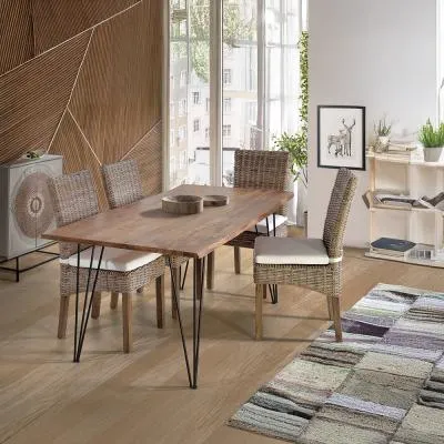 Vicenza 6-Seater Dining Table - Natural, Acacia Wood image