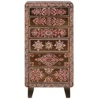 Wallowa 6 Drawer Narrow Chest - Brown, Mango Wood