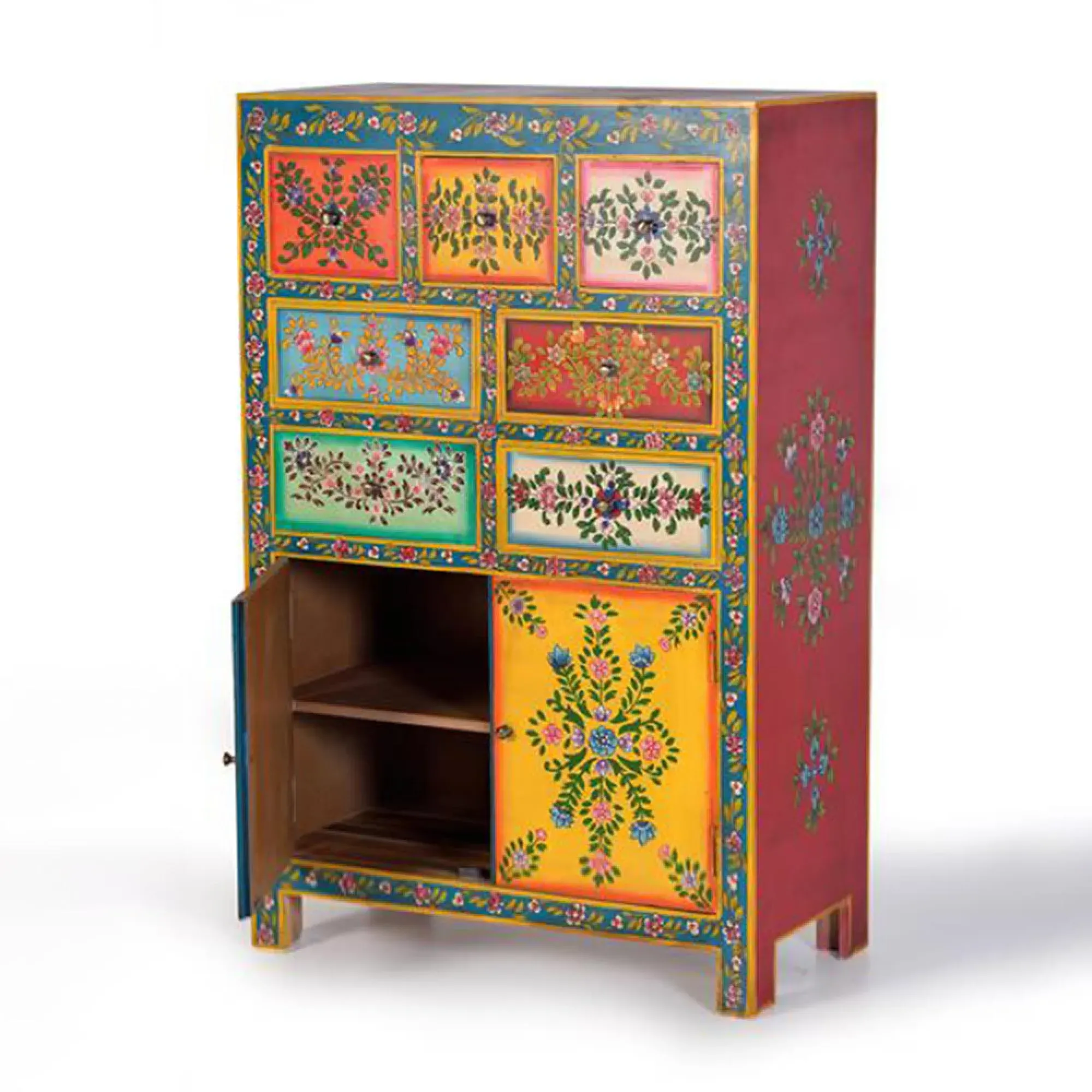 Wauzeka Hall Cabinet - Multicolor, Mango Wood