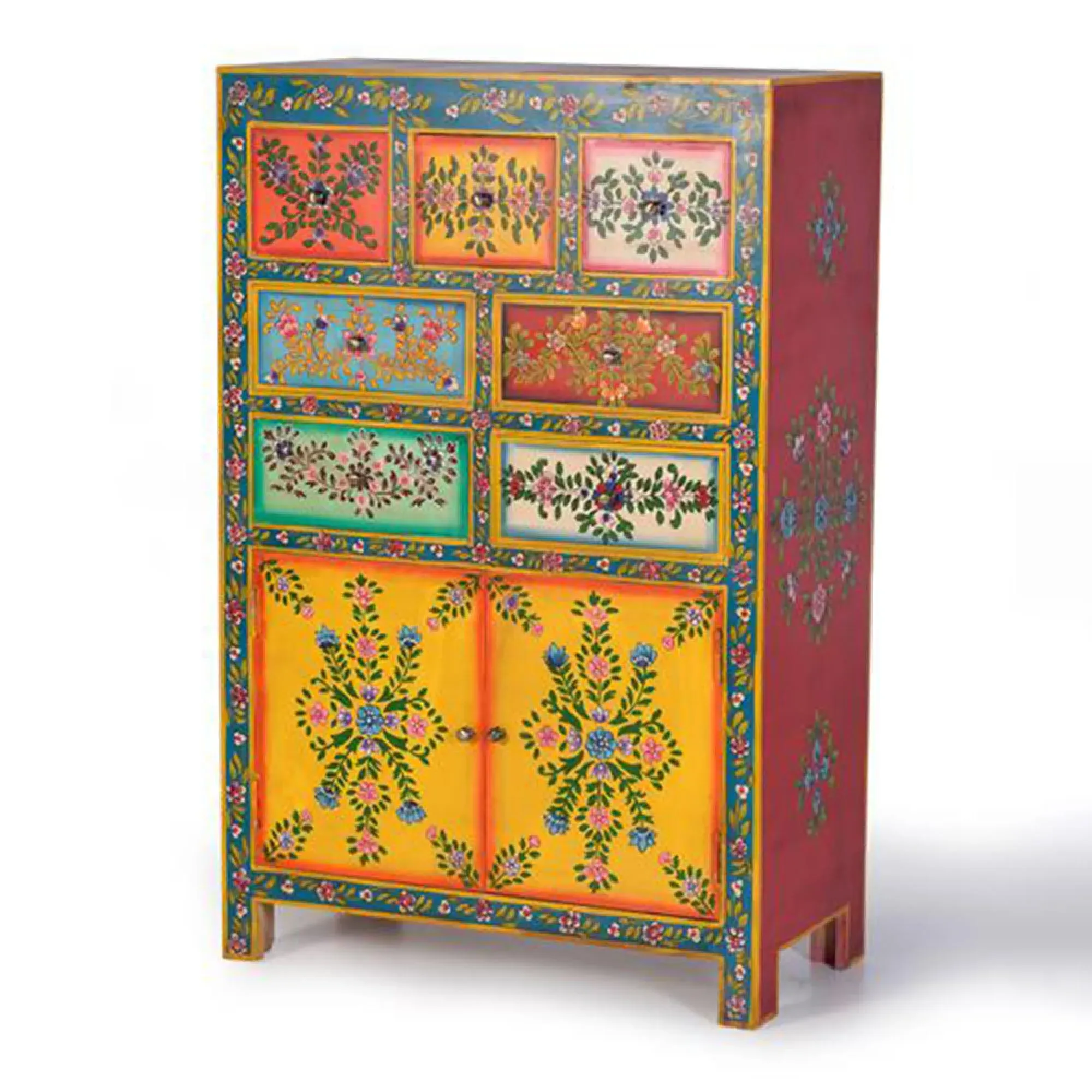 Wauzeka Hall Cabinet - Multicolor, Mango Wood