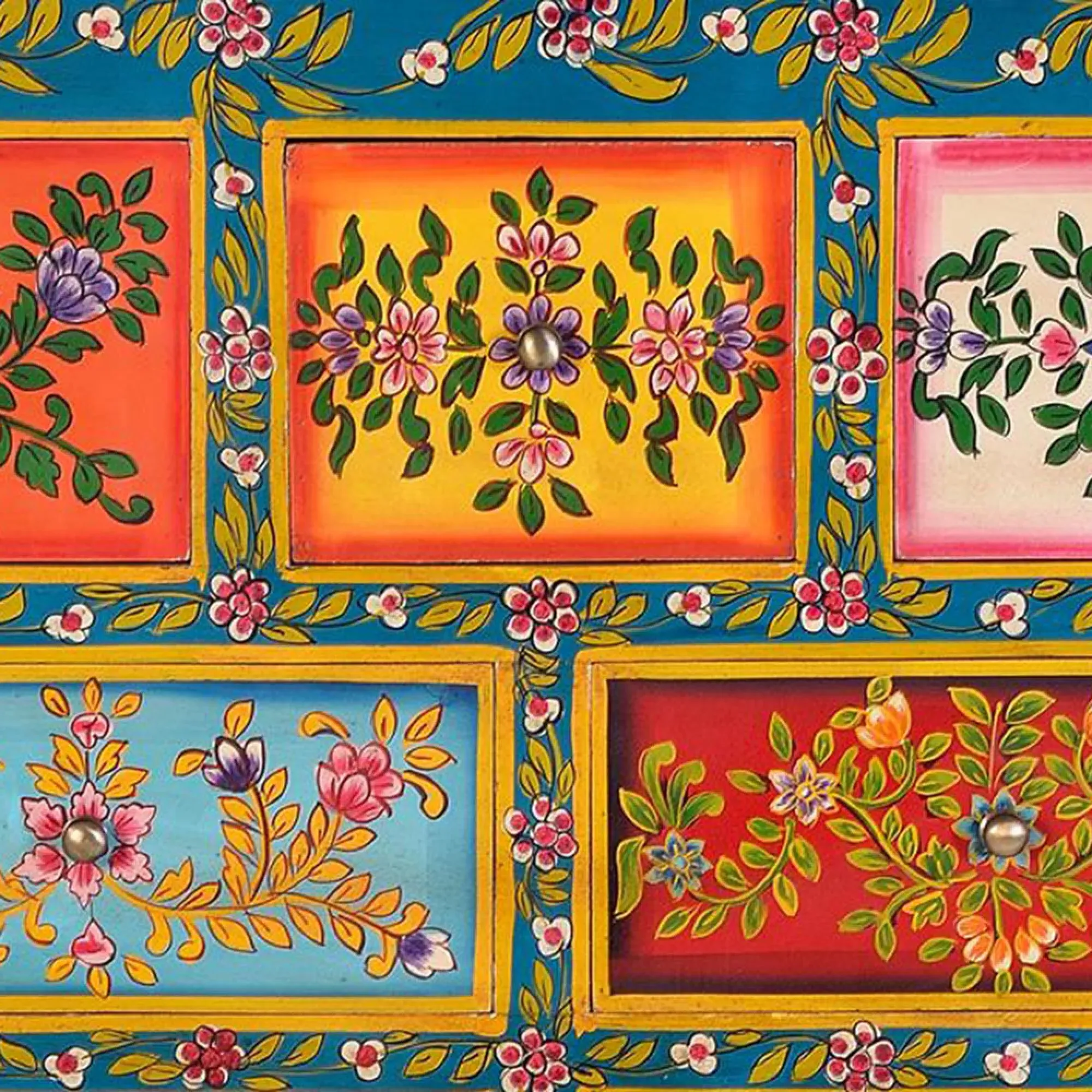 Wauzeka Hall Cabinet - Multicolor, Mango Wood