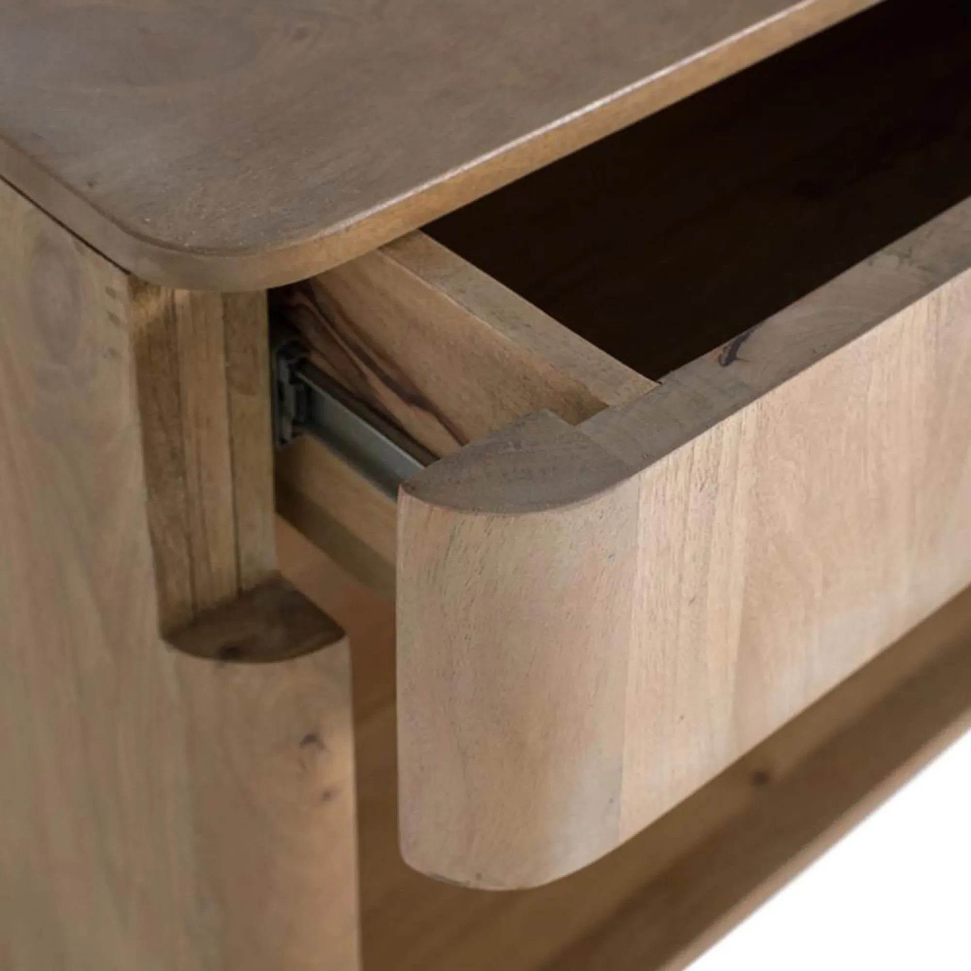 Wrenley 1 Drawer Bedside Cabinet - Natural, Mango Wood