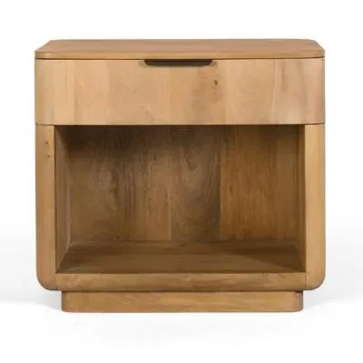 Wrenley 1 Drawer Bedside Cabinet - Natural, Mango Wood image