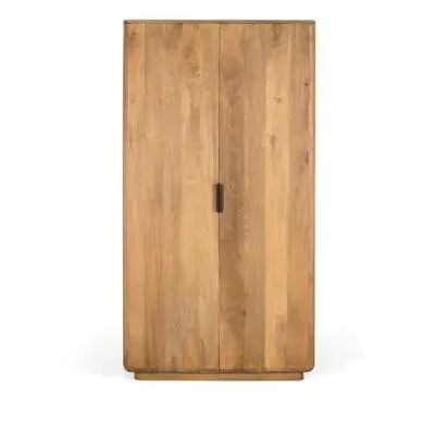 Wrenley 2 Door Wardrobe - Natural, Mango Wood