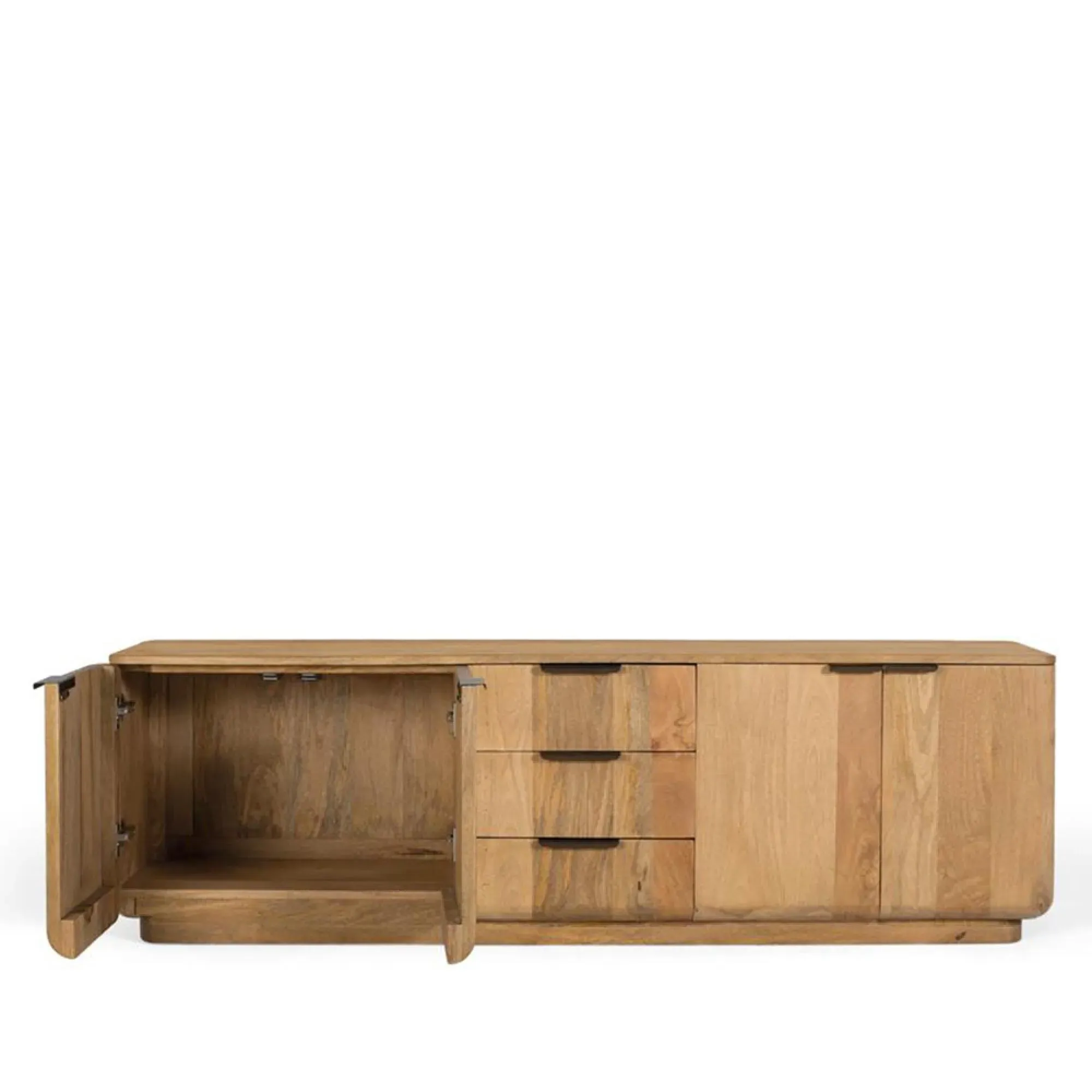 Wrenley Large TV Unit with Storage - Natural, Mango Wood