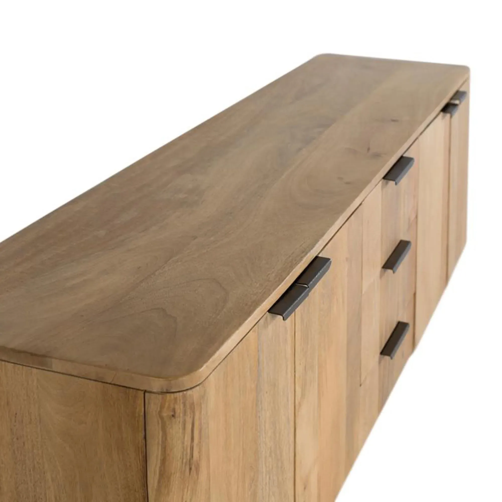 Wrenley Large TV Unit with Storage - Natural, Mango Wood