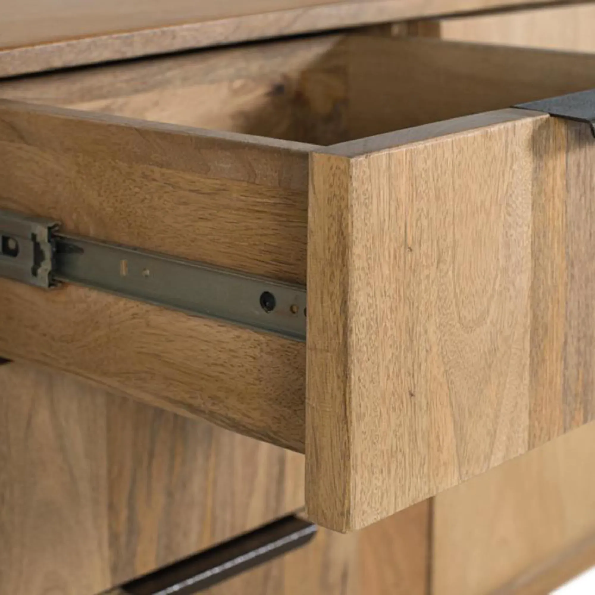 Wrenley Large TV Unit with Storage - Natural, Mango Wood