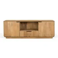 Wrenley TV Unit with Storage - Natural, Mango Wood