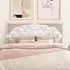 Yurchen Carved Headboard - Aged White, Mango Wood
