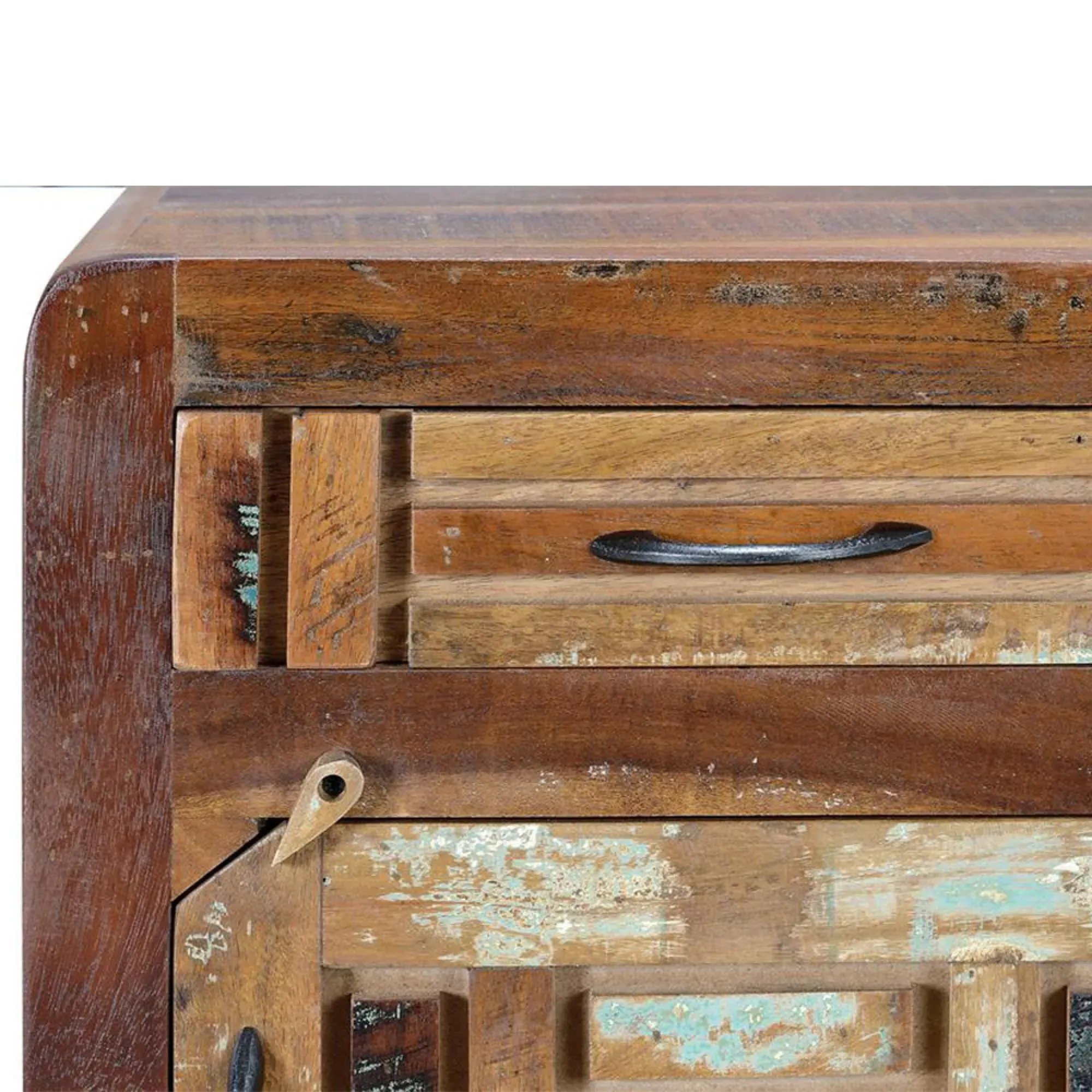 Zangird 1 Door Bedside Table - Recycled Wood