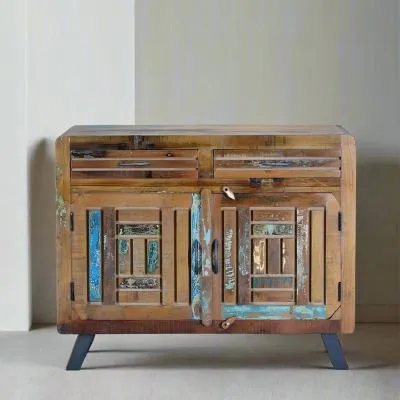 Zangird 2 Door Small Sideboard - Recycled Wood