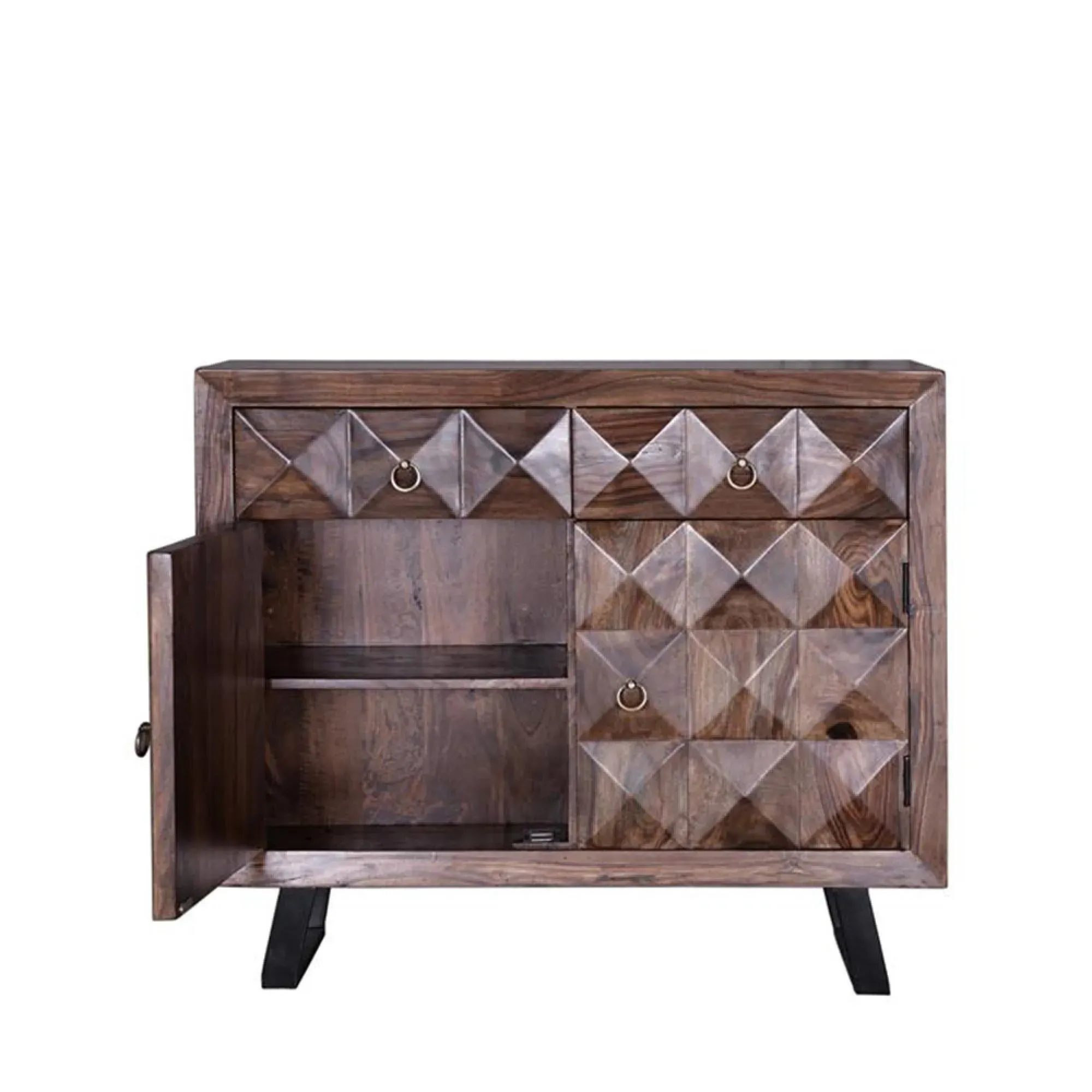 Ziberesh 2 Door Small Sideboard - Dark Cherry, Rosewood