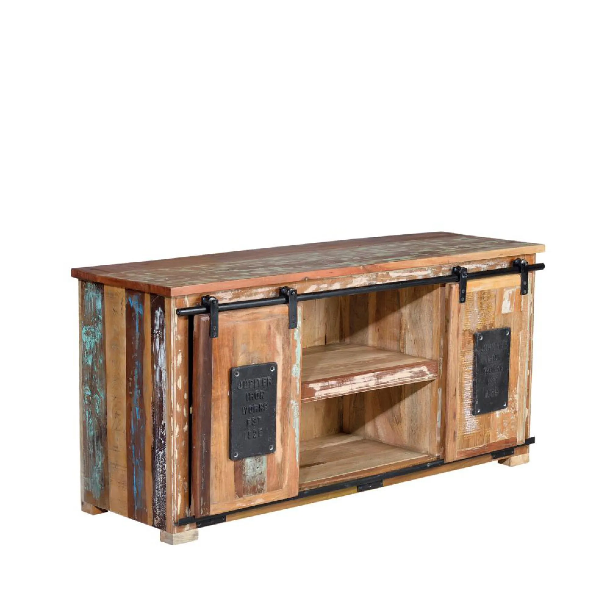 Zindinda 2 Door TV Unit - Recycled Wood