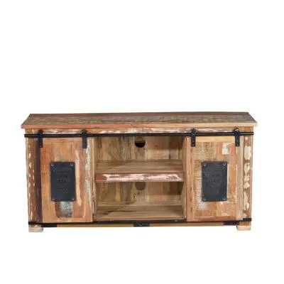 Zindinda 2 Door TV Unit - Recycled Wood image