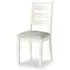 2x White Painted Dining Chair - White, Boucle Fabric