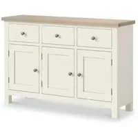 3 Door Large Sideboard - White