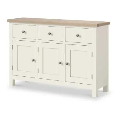 3 Door Large Sideboard - White