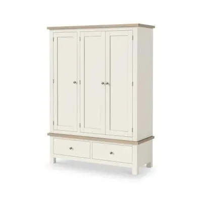 3 Door Triple Wardrobe - Coconut White image