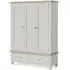 3 Door Triple Wardrobe - Light Grey