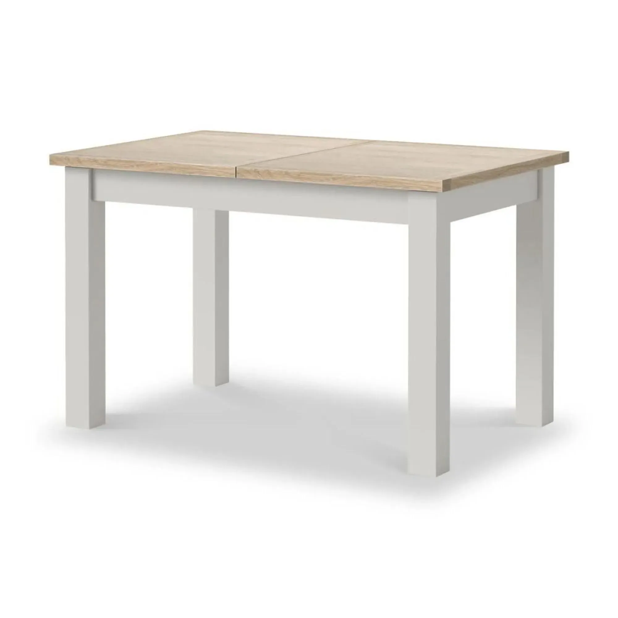 4-6 Seater Extending Dining Set with Fabric Chairs - Light Grey