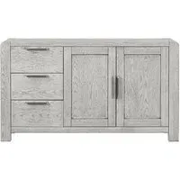 Amsterdam 140cm Medium Sideboard - Grey Washed, Oak