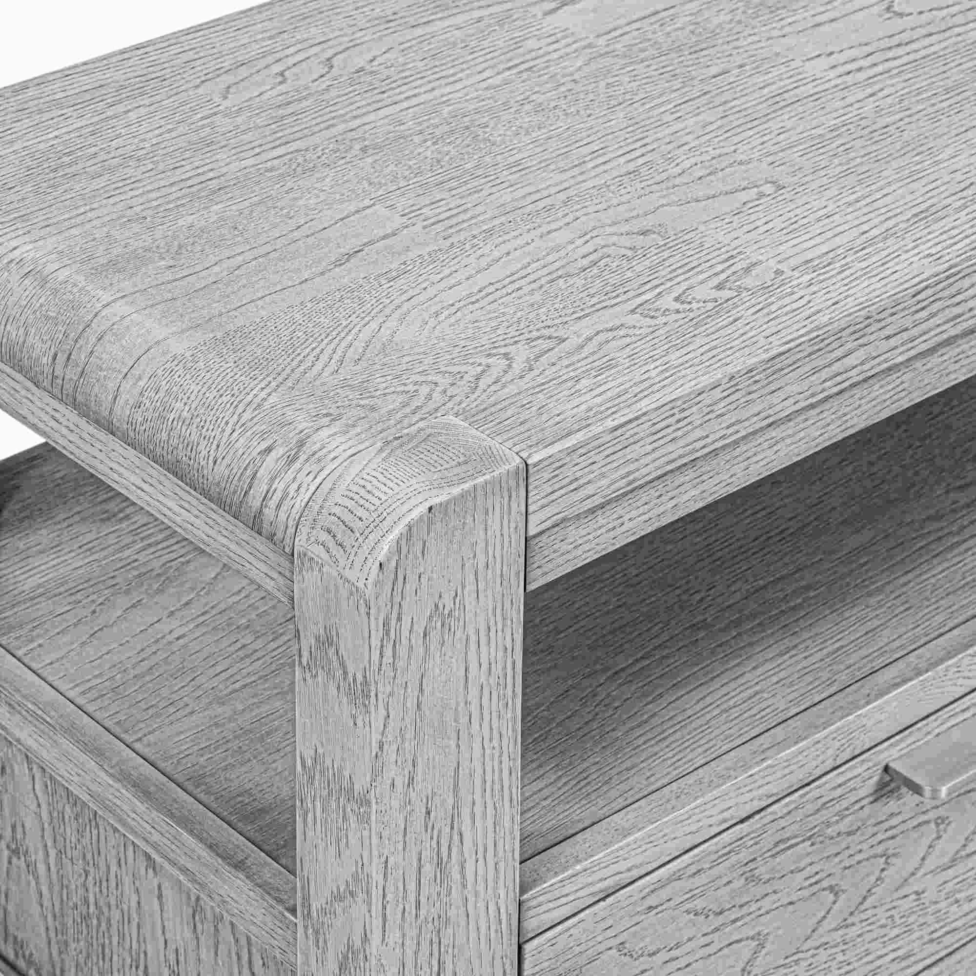 Amsterdam 140cm TV Unit - Grey Washed, Oak