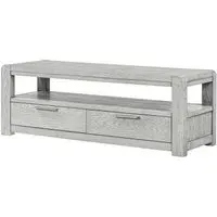 Amsterdam 140cm TV Unit - Grey Washed, Oak