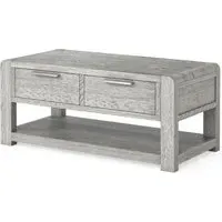 Amsterdam Coffee Table with Storage - Grey Washed, Oak