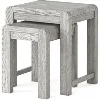 Amsterdam Nest of 2 Tables - Grey, Oak