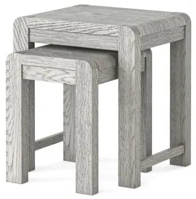Amsterdam Nest of 2 Tables - Grey, Oak