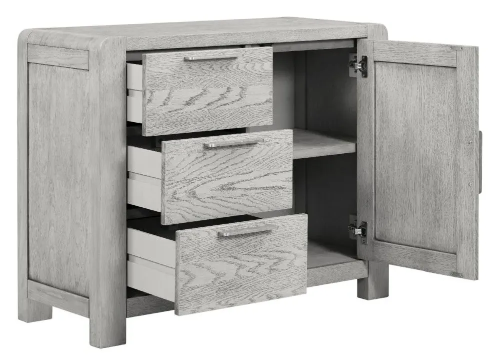 Amsterdam Small Sideboard - Grey Washed, Oak