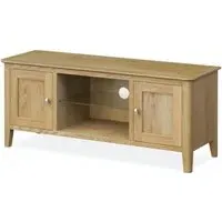 Bath Oak 120cm TV Unit with Storage - Pale Oak