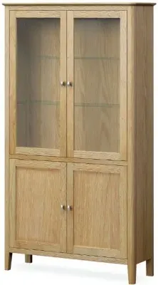 Bath Oak 2 Door Display Cabinet - Pale Oak