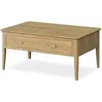 Bath Oak 95cm Coffee Table - Pale Oak