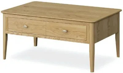 Bath Oak 95cm Coffee Table - Pale Oak image