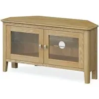 Bath Oak 95cm Corner TV Unit - Pale Oak